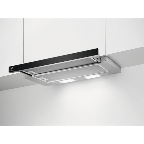 Akcija! Electrolux izvelkams tvaika nosūcējs, 60 cm, C, pelēks