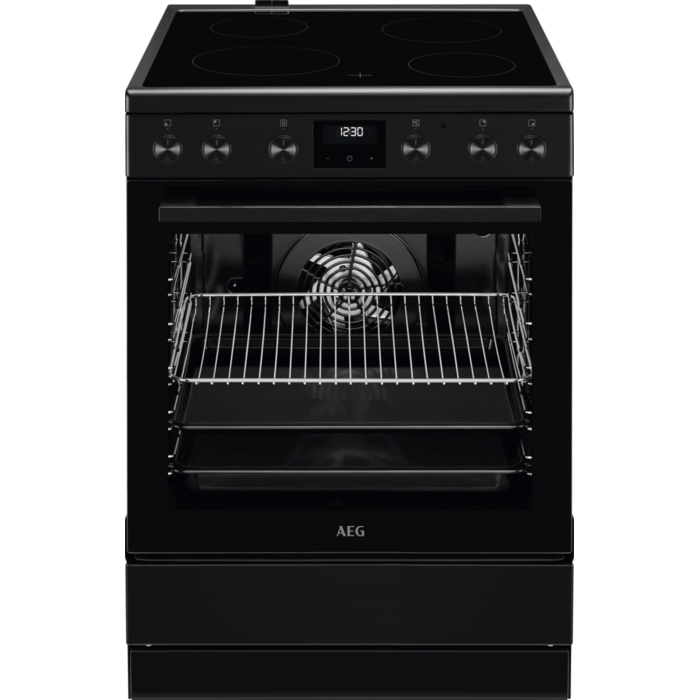 Akcija! AEG stikla keramikas plīts, melna, 59.6 cm