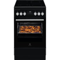 Akcija! Electrolux elektriskā plīts ar elektrisko cepeškrāsni, melna