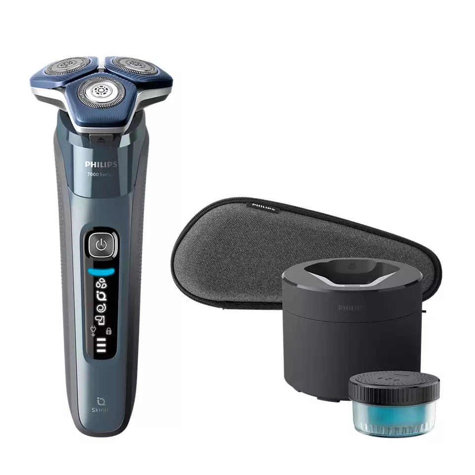PHILIPS Shaver series 7000, Wet& Dry skuveklis (lādējams), zils