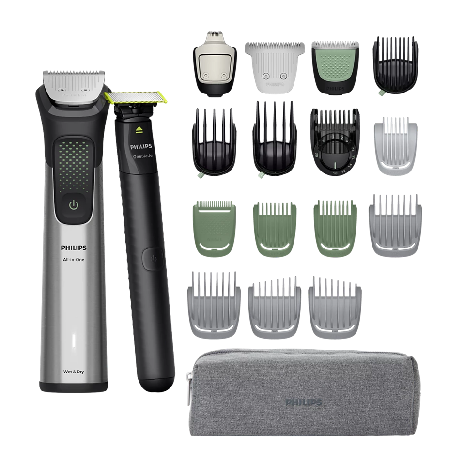PHILIPS MG9557/15 Multigroom series 9000 All-in-one trimmeris “divdesmit vienā”  sejai, matiem un ķermenim