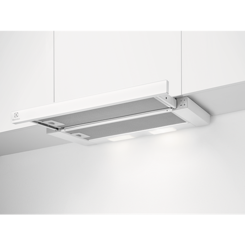 Akcija! Electrolux izvelkams tvaika nosūcējs, 60 cm, balts