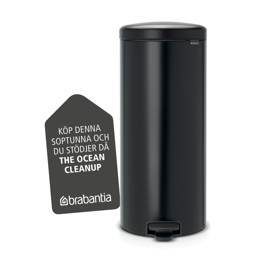 BRABANTIA atkritumu tvertne ar pedāli NewIcon, 30 l, Matt Black