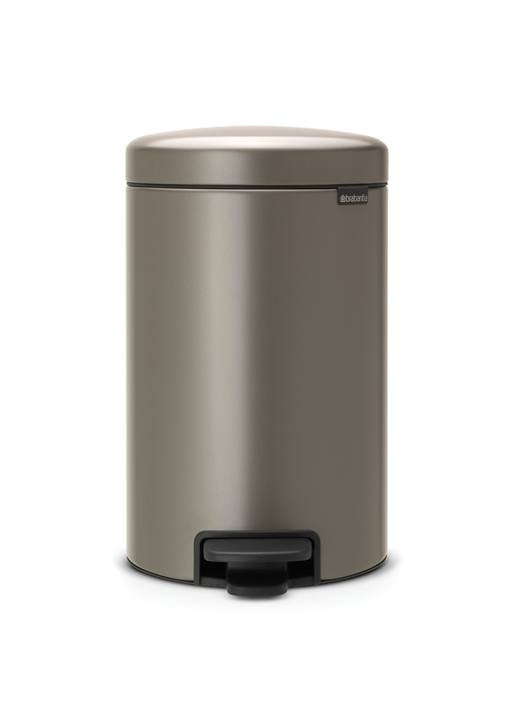 BRABANTIA atkritumu tvertne ar pedāli NewIcon, 12 l, Platinum